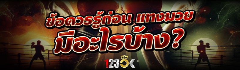 ข้อควรรู้ก่อน แทงมวย มีอะไรบ้า